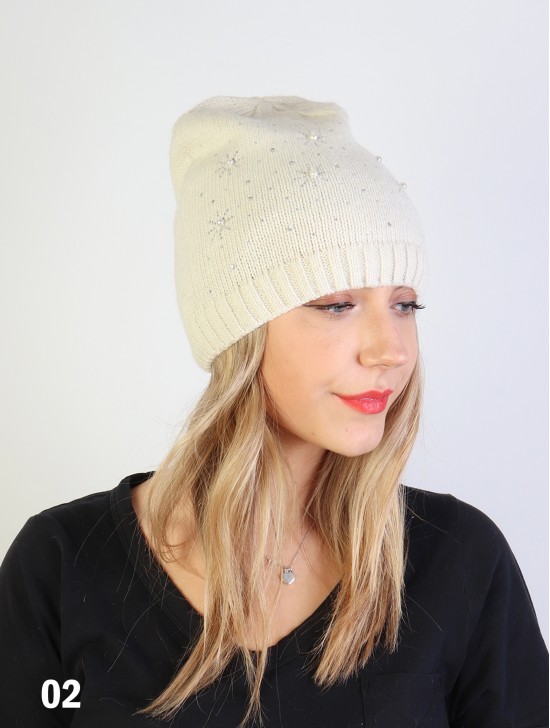 Fashion Knitted Hat W/ Snowflake detail (Hat Only)